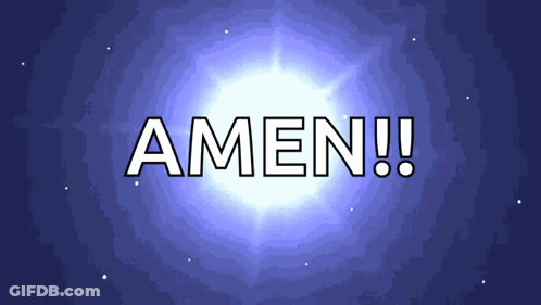 Amen Word In Front Of Star GIF