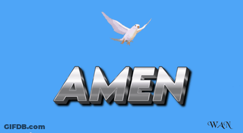 Amen Word On Blue Background GIF