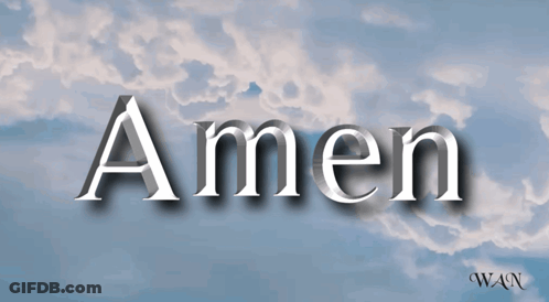 Amen Word On Blue Background GIF