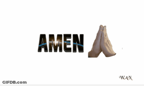 Amen Word With Praying Hand GIF