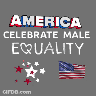 America Celebrate Male Equality With American Flag Poster GIF