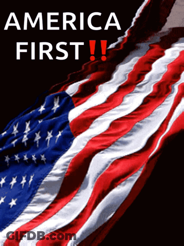 America First Poster With Flag GIF