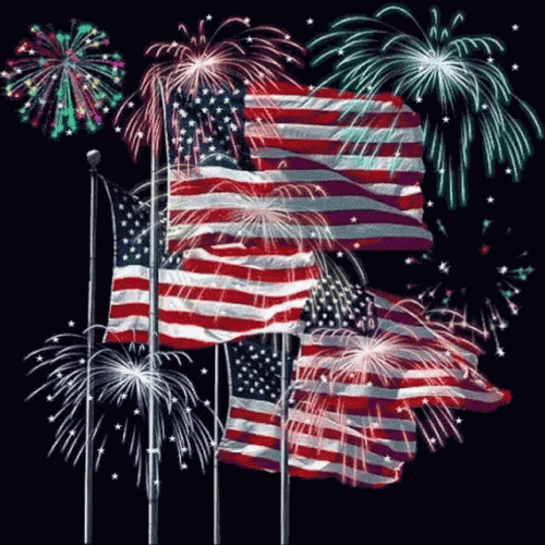 America Flag Fireworks Meme GIF