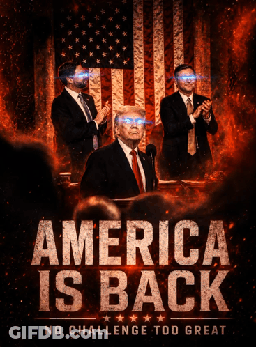 America Is Back Poster With Trump GIF