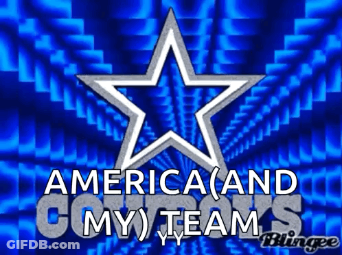 America Team Text On Blue Background GIF