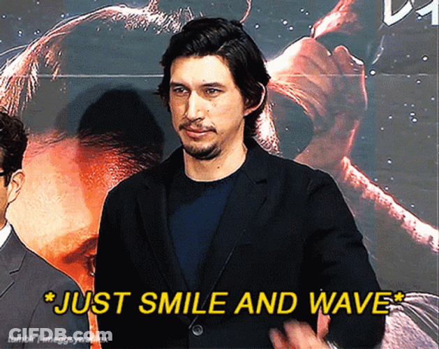American Actor Adam Driver Smile And Wave GIF