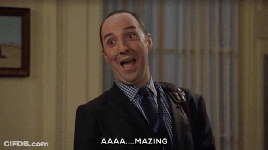American Actor Tony Hale Doubtful Amazing Reaction GIF
