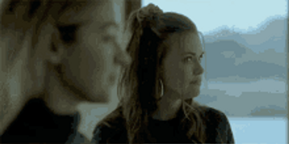 American Actress Holland Roden Tilting Head Stare GIF
