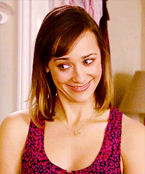 American Actress Rashida Jones Awkward Smile GIF