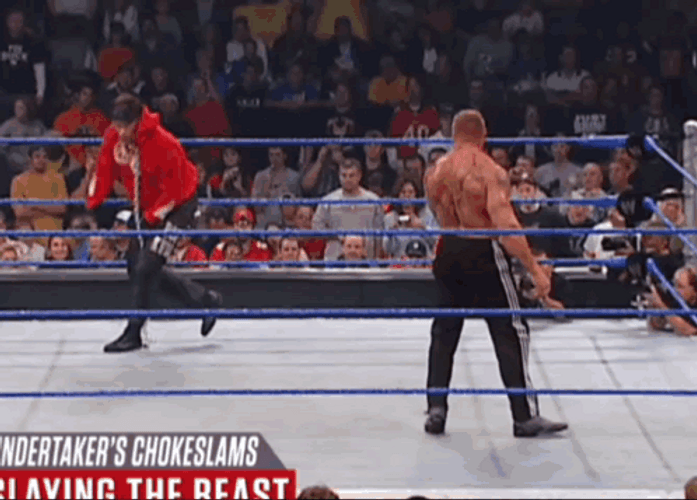 American Badass Undertaker Chokeslam Brock Lesnar GIF