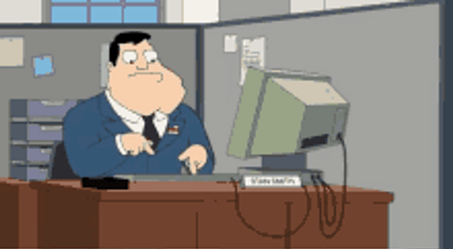 American Dad Slow Typing GIF