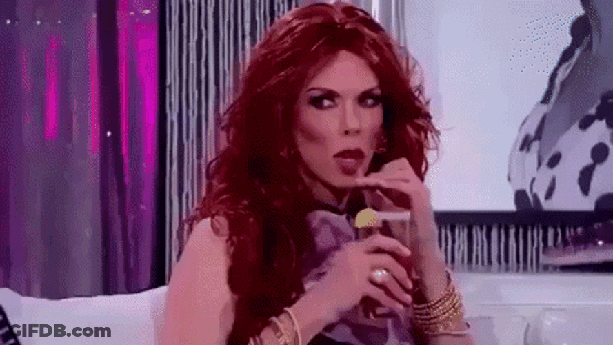 American Drag Race Queen Sips Tea GIF