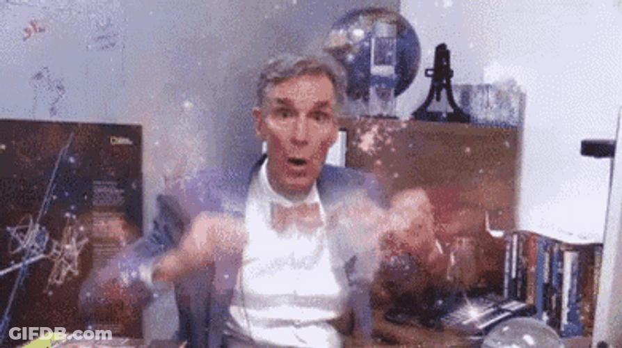 American Engineer Bill Nye Amazing Reaction GIF