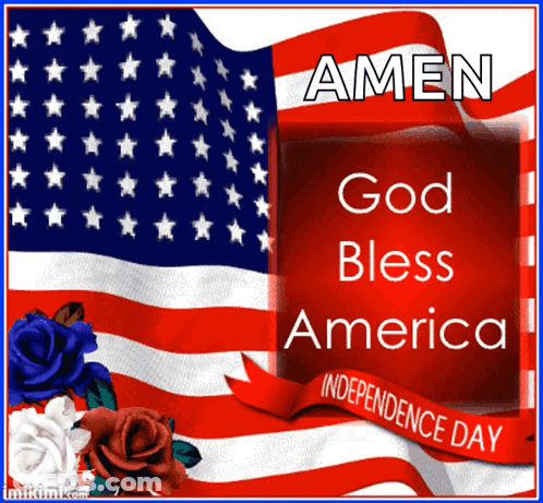 American Flag Amen God Bless America GIF