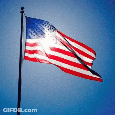 American Flag Flying In Wind GIF