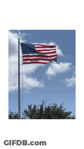 American Flag Flying In Wind GIF