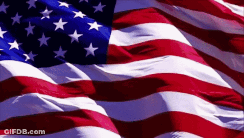 American Flag Flying In Wind GIF