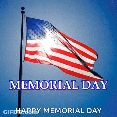 American Flag Flying On Memorial Day GIF