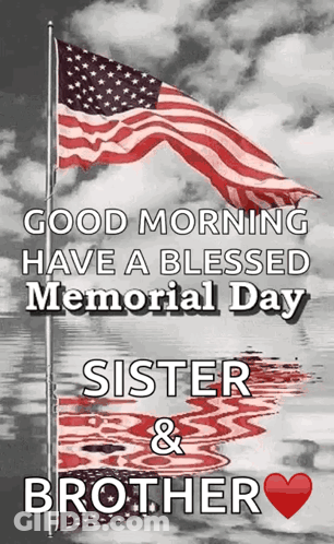 American Flag Good Morning Memorial Day GIF