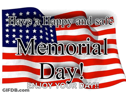 American Flag Happy Safe Memorial Day GIF