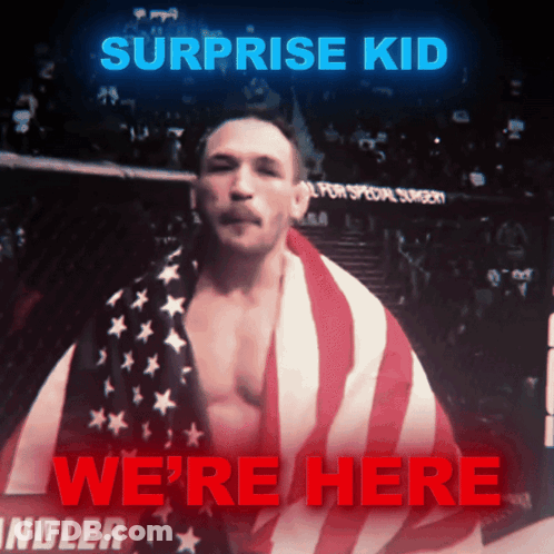 American Flag Man Surprised Kid We're Here GIF