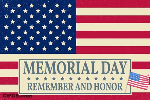 American Flag Memorial Day Remember And Honor GIF