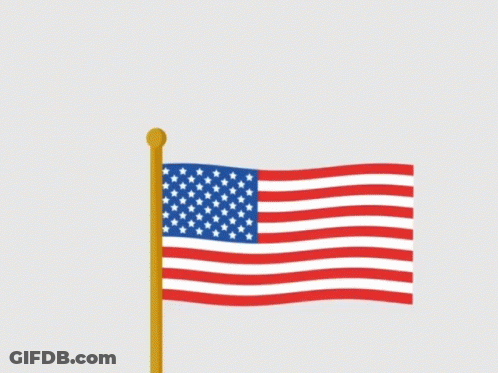 American Flag On Pole Happy Veterans Day GIF