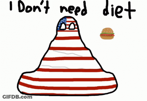 American Flag Saying I Don't Need Diet GIF
