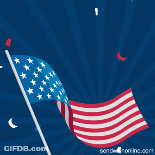 American Flag SendWishOnline.com GIF