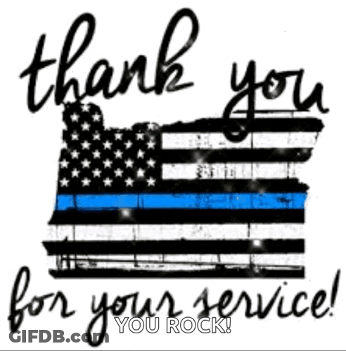 American Flag Thank You For Your Service GIF