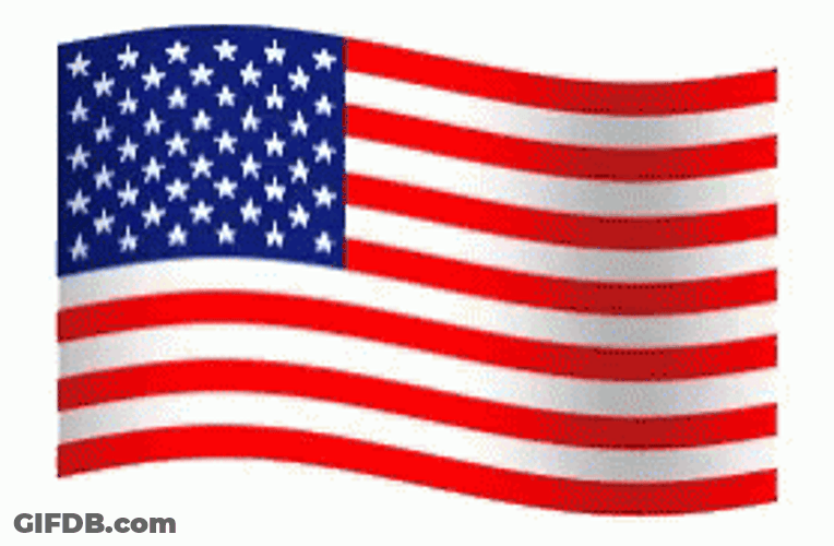 American Flag Waving Animation GIF