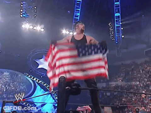 American Flag Waving God Bless America GIF