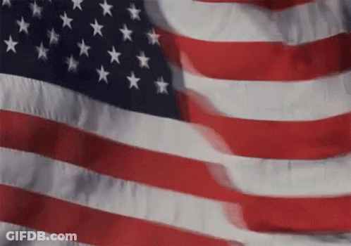 American Flag Waving In Wind GIF
