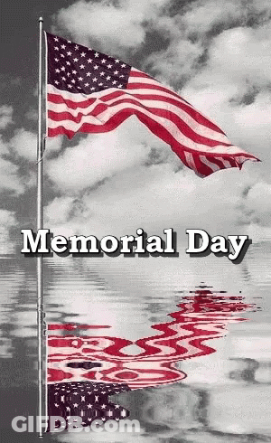 American Flag Waving Memorial Day GIF