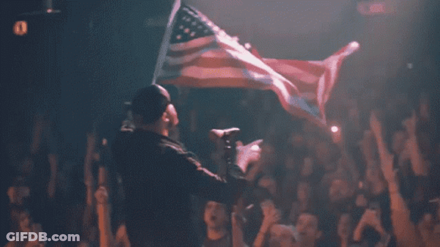 American Flag Waving Patriotism GIF