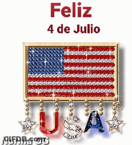 American Flag With Letters USA GIF