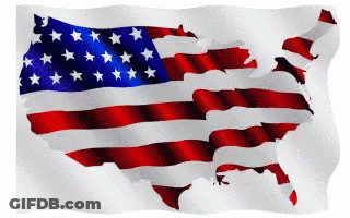 American Flag With Map Of USA GIF