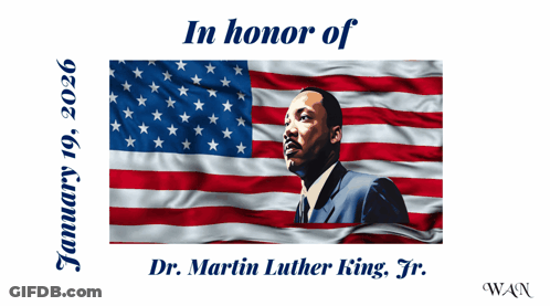 American Flag With Martin Luther King Jr GIF