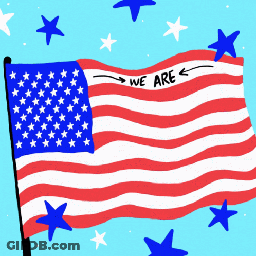 American Flag With We Are GIF