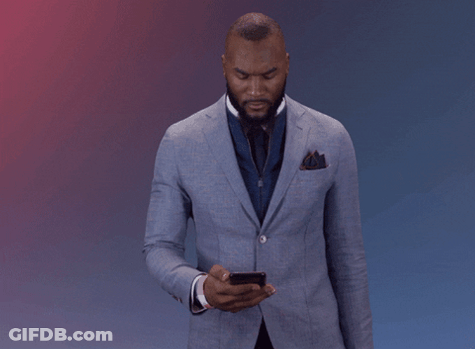 American Football Player Shaquille Leonard Text Message Surprised GIF