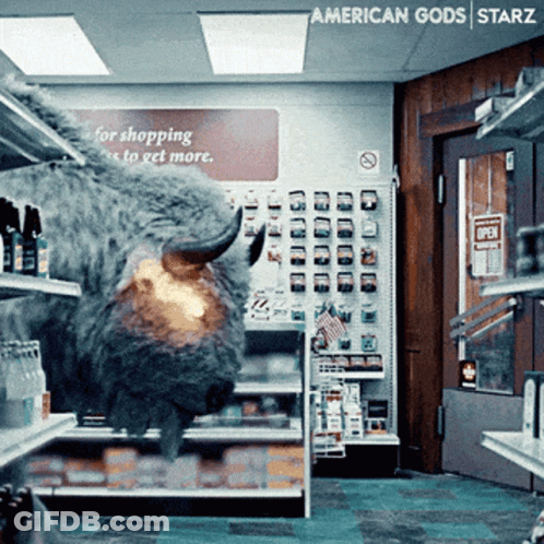 American Gods Bison Store Advertisement GIF