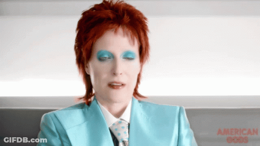 American Gods David Bowie Red Hair GIF