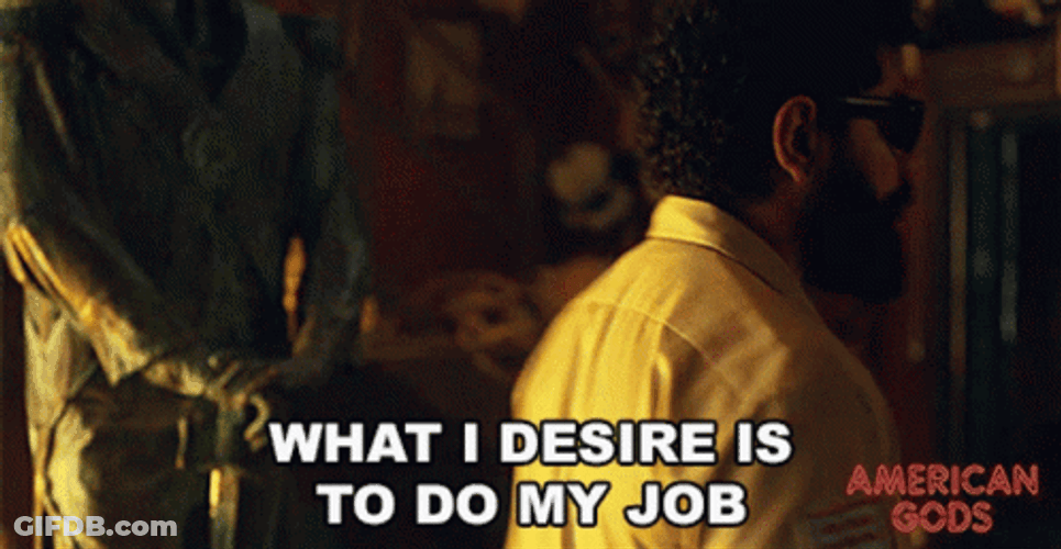 American Gods Jinn Eyeglasses On Do My Job GIF