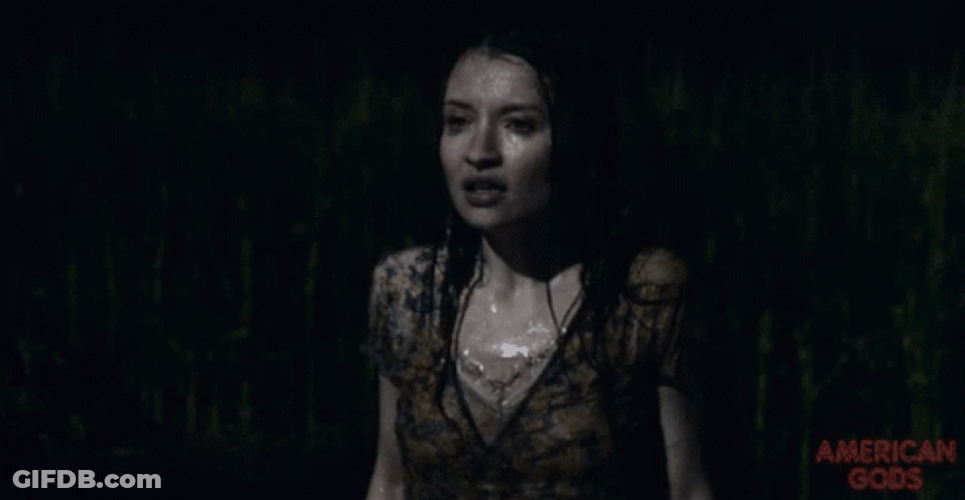 American Gods Laura Moon Soaked In Water GIF