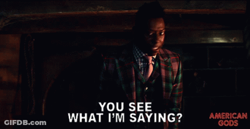 American Gods Man In Plaid Suit GIF