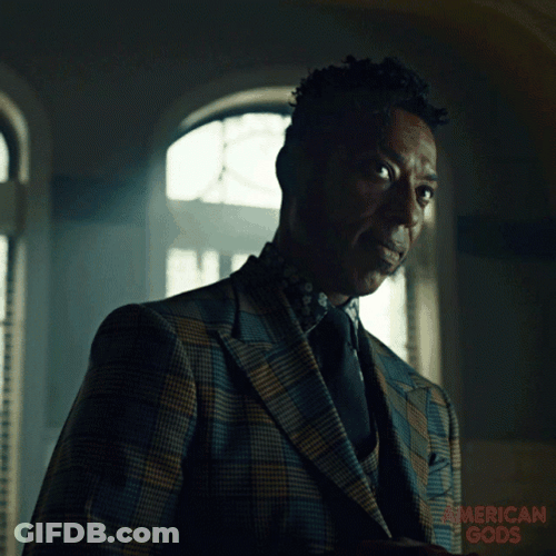 American Gods Mr Nancy Slow Laughing GIF