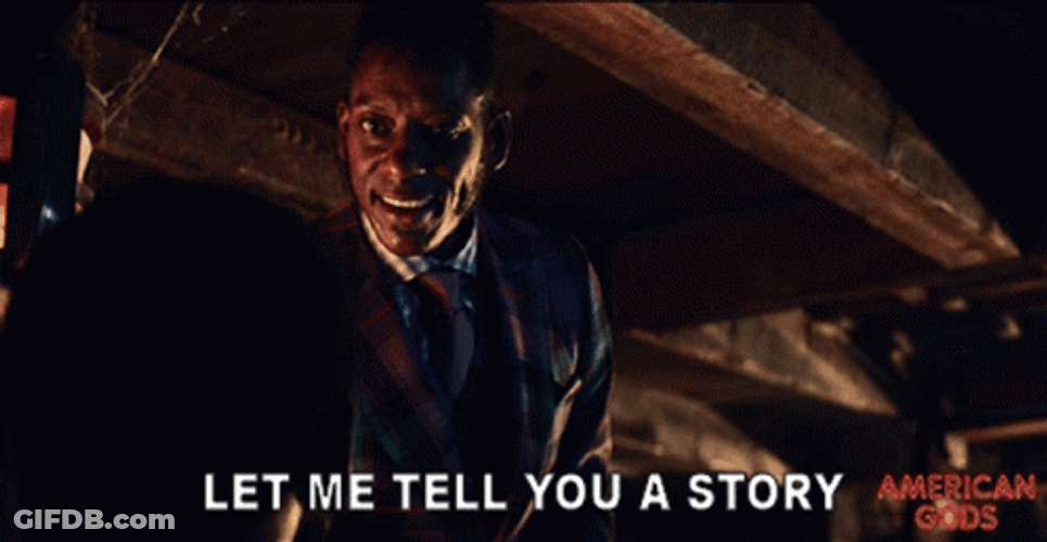 American Gods Mr Nancy Tell You Story GIF