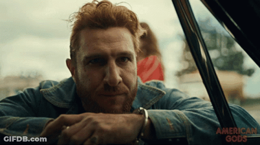 American Gods Shadow Moon Lean Car Window GIF