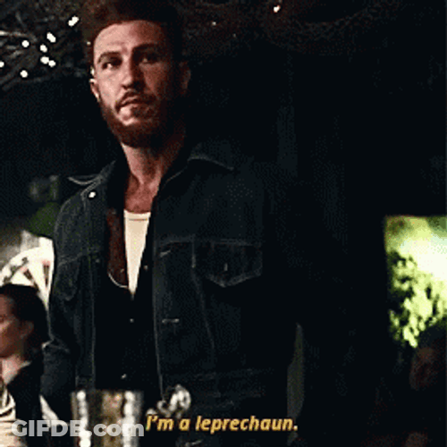 American Gods Shadow Moon Leprechaun GIF