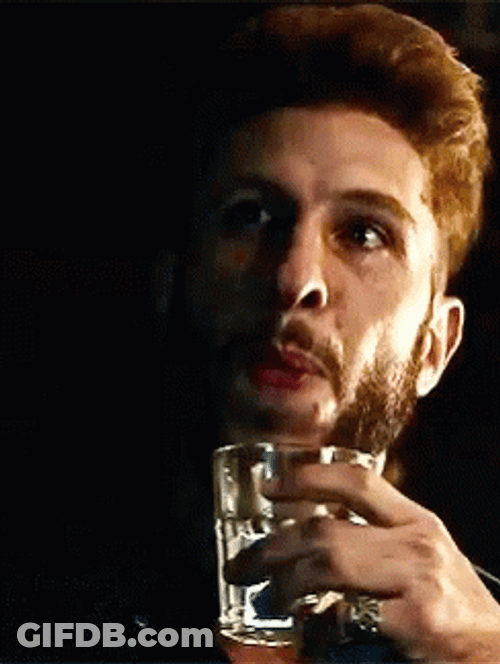 American Gods Shadow Moon Spitting GIF